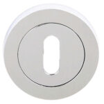 Atlantic STATUS Key Escutcheons on Round Rose - Polished Chrome