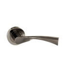 Atlantic STATUS Colorado Lever Door Handle on Round Rose - Black Nickel