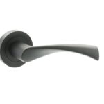 Atlantic STATUS Colorado Lever Door Handle on Round Rose - Matt Black