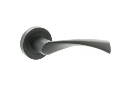 Atlantic STATUS Colorado Lever Door Handle on Round Rose - Matt Black