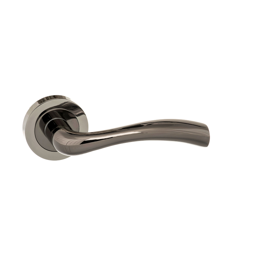 S35RBN_TEXAS_1600x800.jpg Atlantic STATUS Texas Lever Door Handle on Round Rose - Black Nickel - Image 1