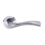 Atlantic STATUS Texas Lever Door Handle on Round Rose - Satin Chrome