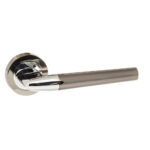 Atlantic STATUS Tennessee Lever Door Handle on Round Rose - Black Nickel/Polished Chrome