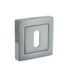 Atlantic STATUS Key Escutcheons on S4 Square Rose - Satin Chrome