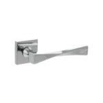 Atlantic Senza Pari Guido Lever Door Handle on Flush Square Rose - Polished Chrome