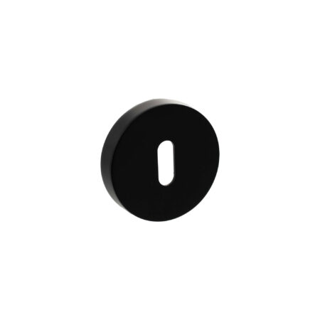 Atlantic Senza Pari Key Escutcheons on Round Rose - Matt Black