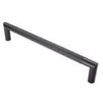 Eurospec 20mm Dia. Crown Knurled Pull Handle - 300mm C/C - Bolt Through Fixing - Matt Black