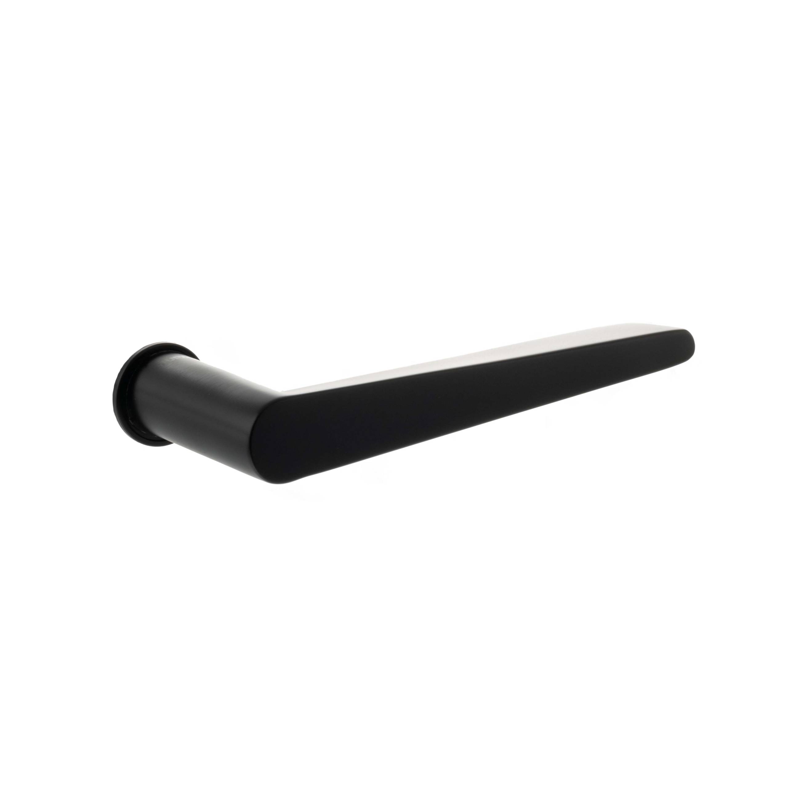T1967CRMB_TUPAI20RAPIDO20TORRAO20LEVER20DOOR20HANDLE20ON20CONCEALED20ROUND20ROSE_MATT20BLACK_LR-scaled-1.jpg Atlantic Tupai Rapido 5S Line Torrao Lever Door Handle on Concealed Round Rose - Pearl Black - Image 1