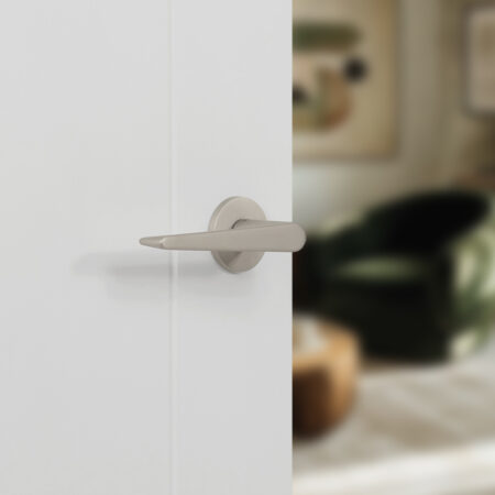 Atlantic Tupai Rapido 5S Line Torrao Lever Door Handle on 5mm Slimline Round Rose - Pearl Nickel - Image 2