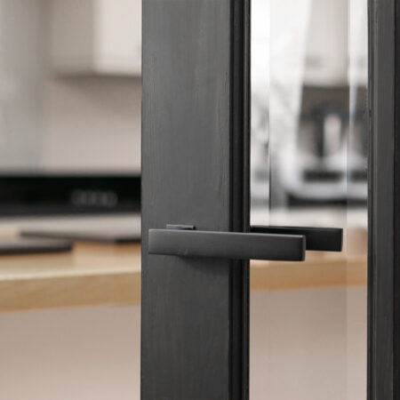 Atlantic Tupai Rapido RetaLine Rillo Lever Door Handle on Concealed Square Rose - Pearl Black - Image 2
