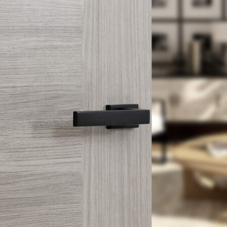 Atlantic Tupai Rapido RetaLine Rillo Lever Door Handle on Long Rose - Pearl Black - Image 2