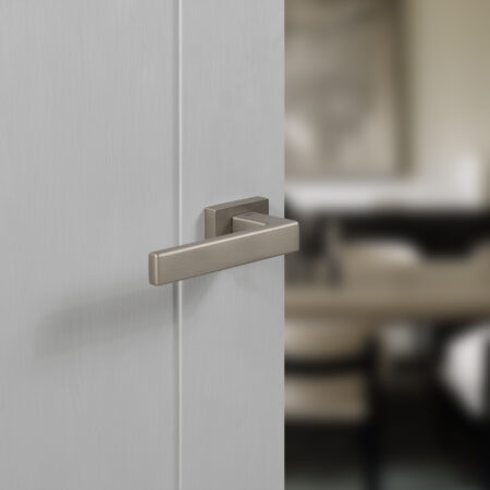 Atlantic Tupai Rapido RetaLine Rillo Lever Door Handle on Long Rose - Pearl Nickel - Image 2