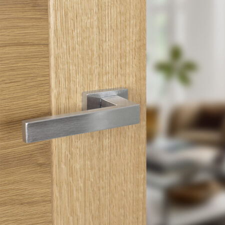 Atlantic Tupai Rapido RetaLine Rillo Lever Door Handle on Long Rose - Satin Chrome - Image 2