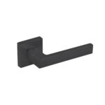 Atlantic Tupai Rapido QuadraLine Rillo Lever Door Handle on Square Rose - Pearl Black