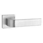 Atlantic Tupai Rapido CurvaLine Turis Lever Door Handle on Square Rose - Satin Chrome