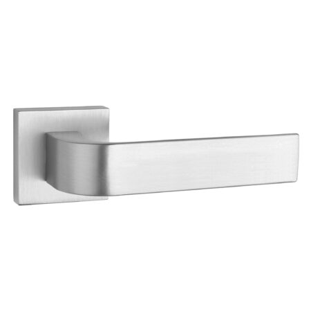Atlantic Tupai Rapido CurvaLine Turis Lever Door Handle on Square Rose - Satin Chrome