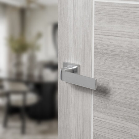 Atlantic Tupai Rapido CurvaLine Turis Lever Door Handle on Square Rose - Satin Chrome - Image 2