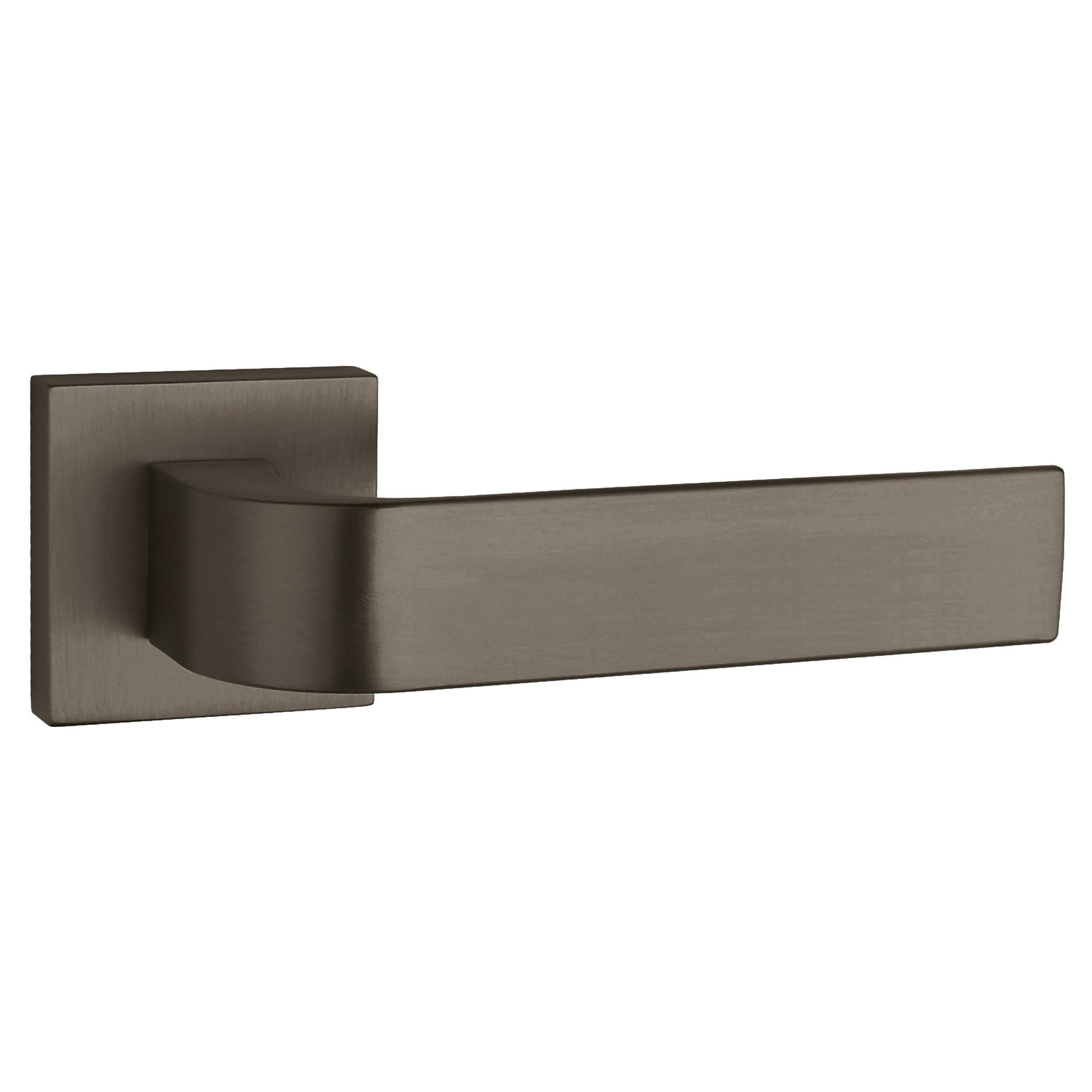 T2732STT.jpg Atlantic Tupai Rapido CurvaLine Turis Lever Door Handle on Square Rose - Titanium - Image 1
