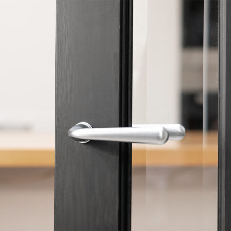 Atlantic Tupai Rapido CurvaLine Adra Lever Door Handle on Concealed Round Rose - Titanium - Image 2