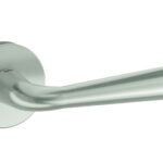 Atlantic Tupai Rapido CurvaLine Adra Lever Door Handle on Round Rose - Pearl Nickel