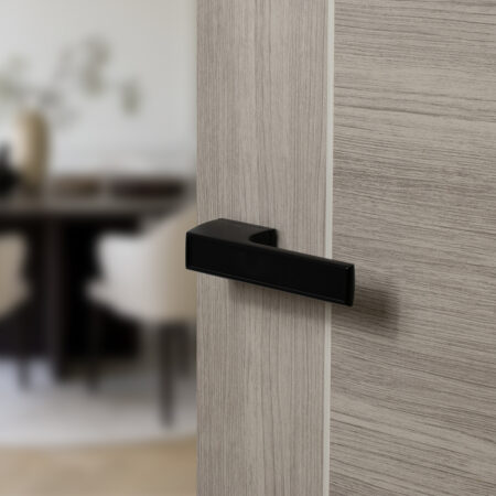 Atlantic Tupai Rapido VersaLine Tobar Lever Door Handle on Long Rose - (Without Decorative Plate) - Pearl Black - Image 2