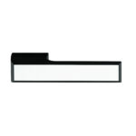 Atlantic Tupai Rapido VersaLine Tobar Lever Door Handle on Long Rose - White Decorative Plate - Matt Black