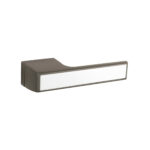Atlantic Tupai Rapido VersaLine Tobar Lever Door Handle on Long Rose - White Decorative Plate - Titanium