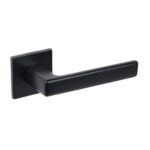 Atlantic Tupai Rapido 5S Line Portel Lever Door Handle on 5mm Slimline Square Rose - Pearl Black