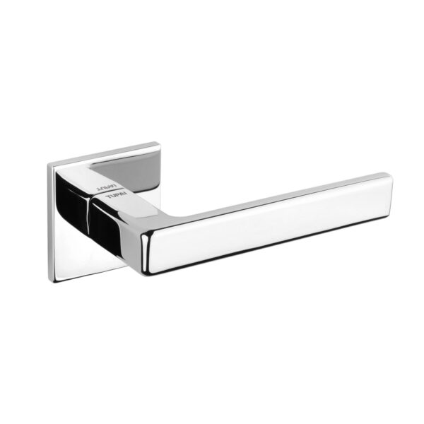 Atlantic Tupai Rapido 5S Line Portel Lever Door Handle on 5mm Slimline Square Rose - Bright Polished Chrome
