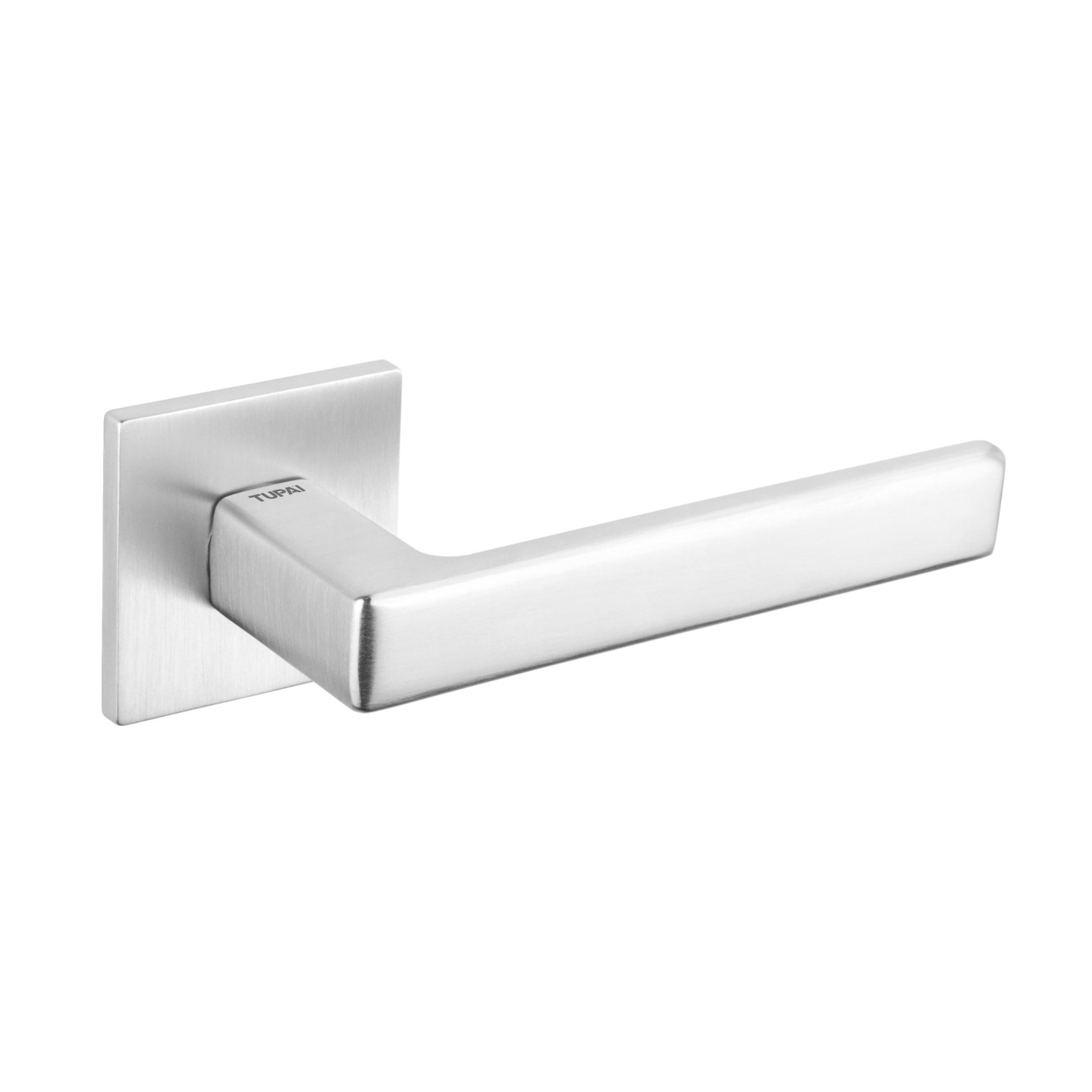 T3095S5SSC.jpg Atlantic Tupai Rapido 5S Line Portel Lever Door Handle on 5mm Slimline Square Rose - Satin Chrome - Image 1