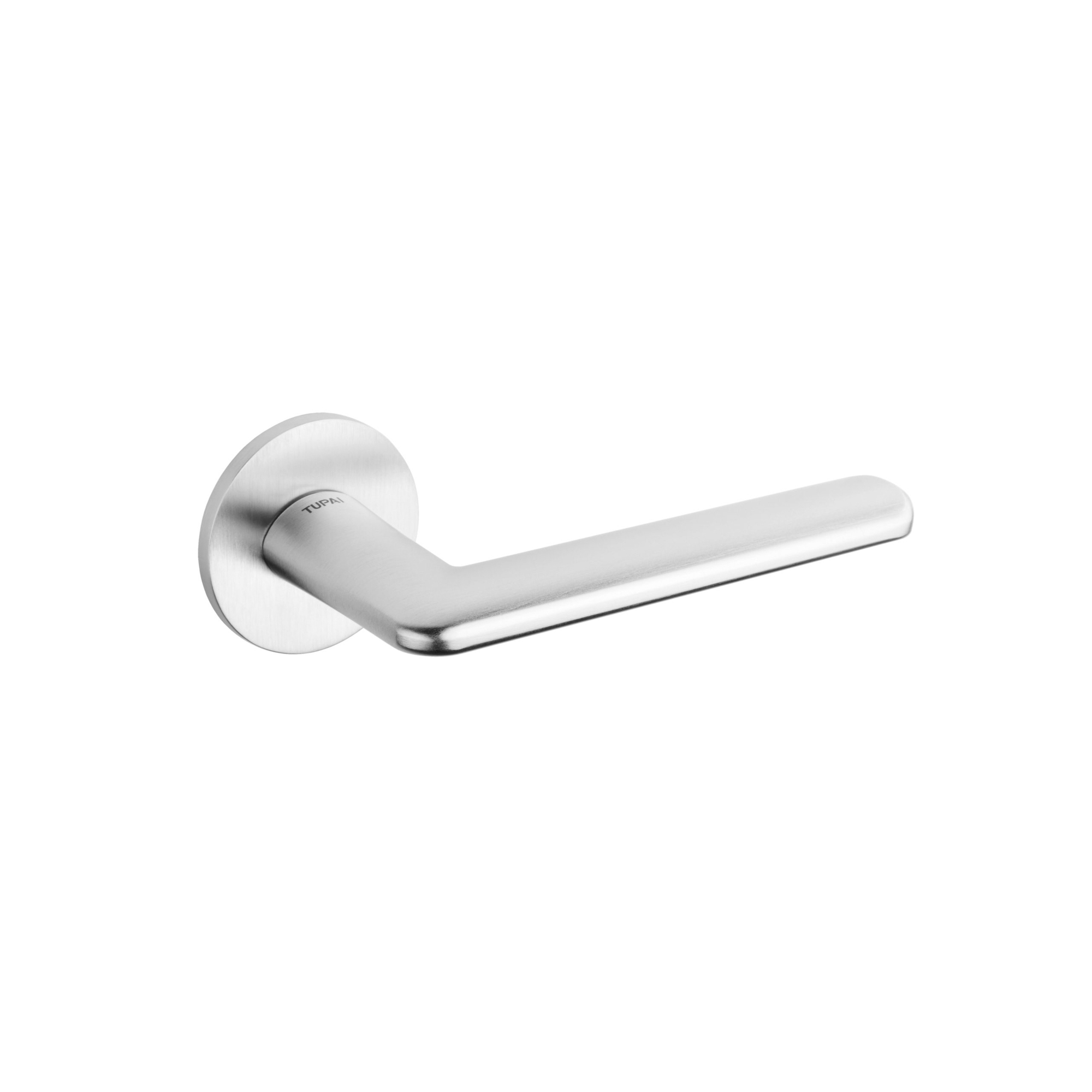 T3098R5SSC.jpg Tupai Rapido 5S Line Tavira Lever Door Handle on 5mm Slimline Round Rose - Satin Chrome - Image 1