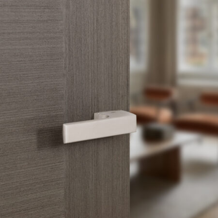 Tupai Rapido RetaLine Panela Lever Door Handle on Long Rose - Pearl Nickel - Image 2