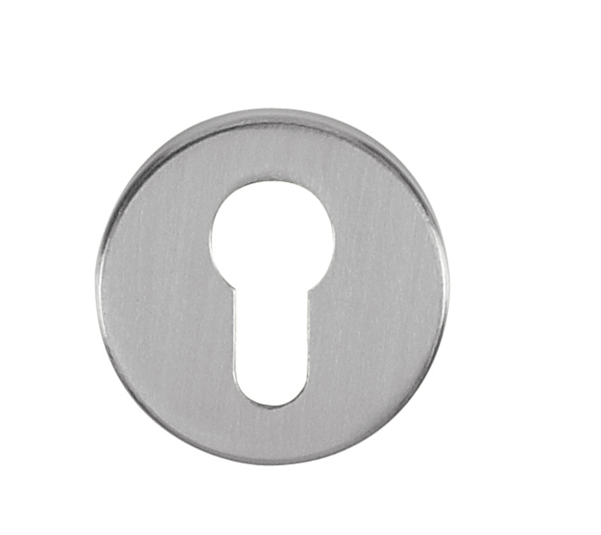 TESCERSC.jpg Tupai Rapido CurvaLine Euro Escutcheons on Round Rose - Satin Chrome - Image 1