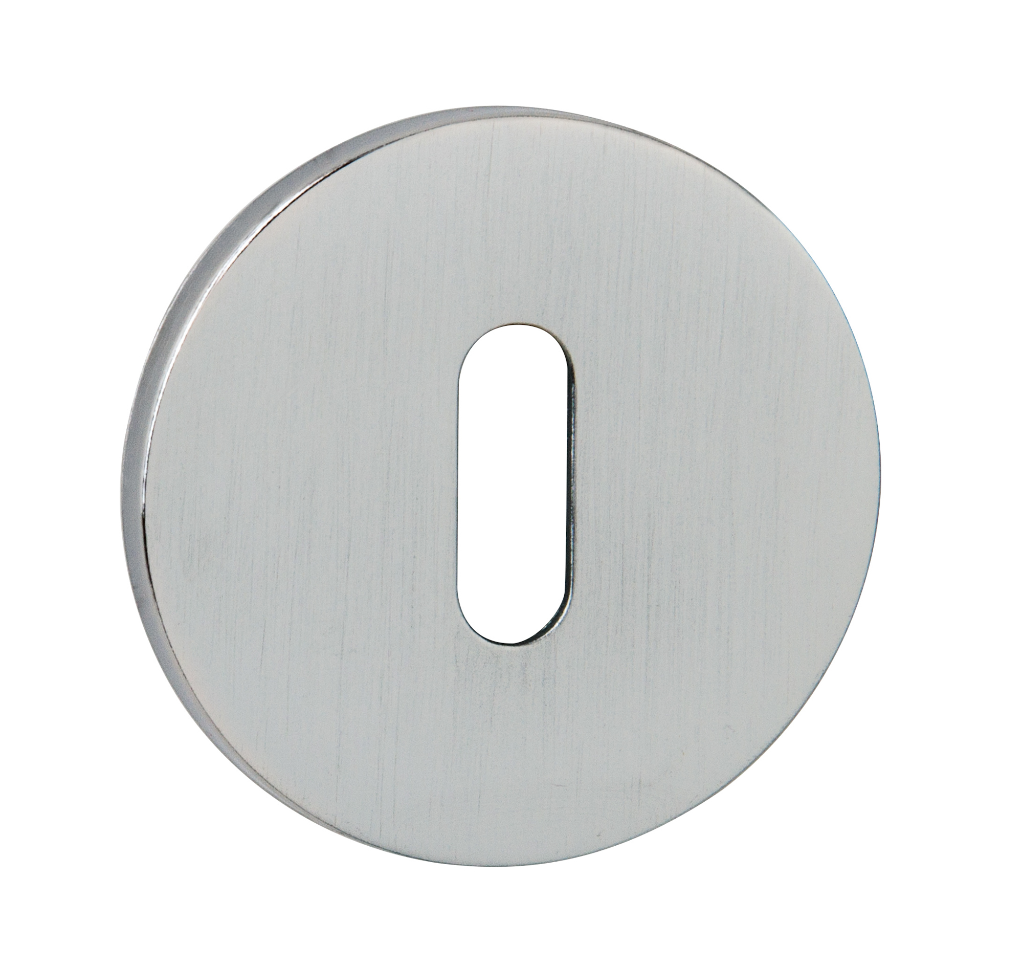 TESCKR5SSC.jpg Tupai Rapido 5S Line Key Escutcheons on 5mm Slimline Round Rose - Satin Chrome - Image 1