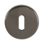 Tupai Rapido CurvaLine Key Escutcheons on Round Rose - Titanium