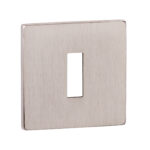 Tupai Rapido 5S Line Key Escutcheons on 5mm Slimline Square Rose - Pearl Nickel
