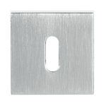 Tupai Rapido Curva/QuadraLine Key Escutcheons on Square Rose - Satin Chrome