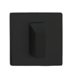Tupai Rapido 5S Line WC Turn on 5mm Slimline Square Rose (bolt through fixing only) - Pearl Black