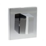 Tupai Rapido 5S Line WC Turn on 5mm Slimline Square Rose (bolt through fixing only) - Bright Polished Chrome