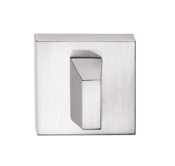 Tupai Rapido Curva/QuadraLine WC Turn on Square Rose (bolt through fixing only) - Satin Chrome