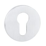 Tupai Rapido 5S Line Euro Escutcheons on 5mm Slimline Round Rose - White