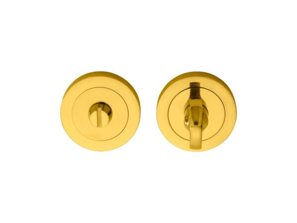 Carlisle Brass Turn & Release on Concealed Fix Round Rose (4.9 x 80mm Longer Spindle) - Polished Brass