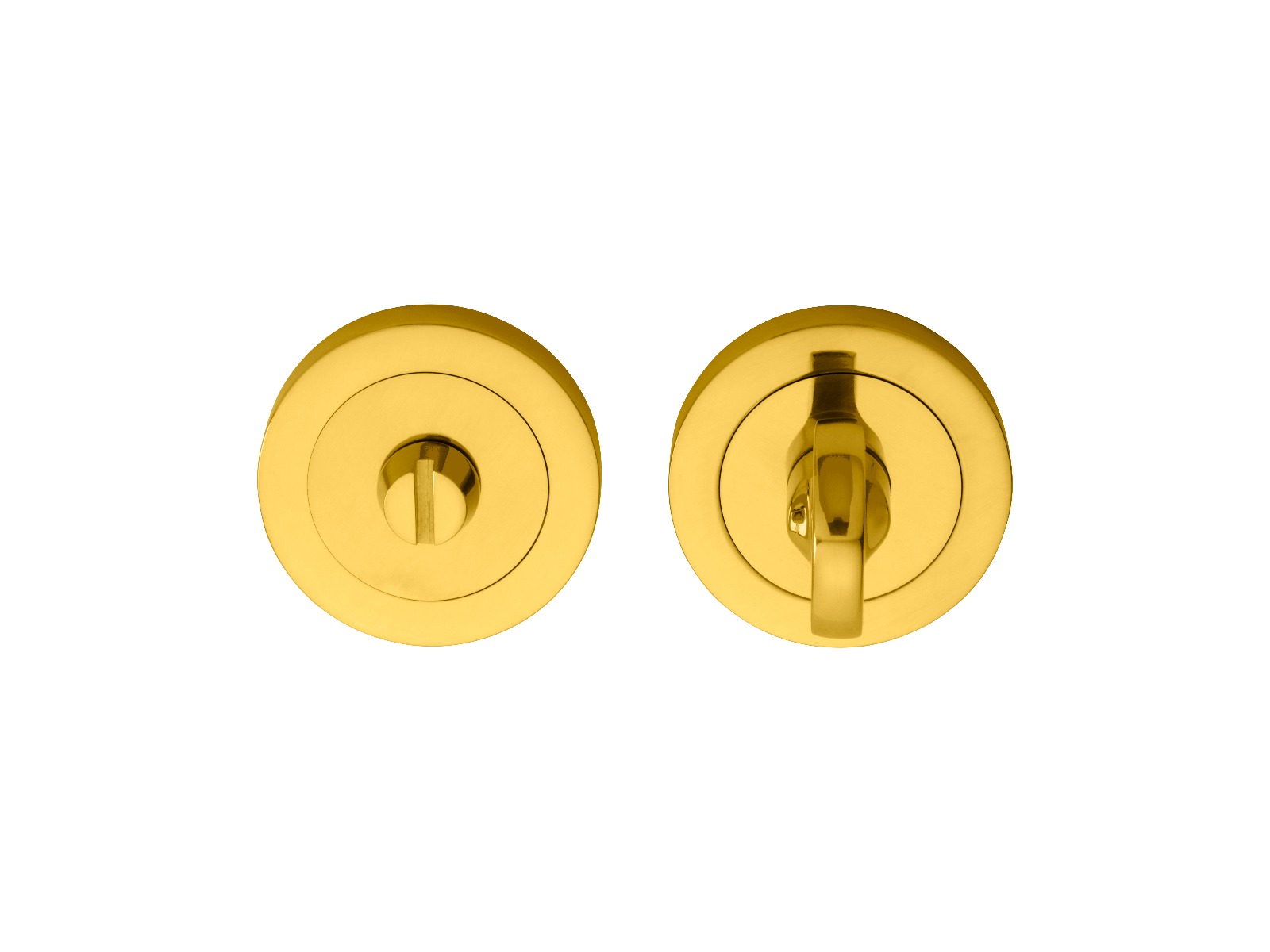 aa12l.jpg Carlisle Brass Turn & Release on Concealed Fix Round Rose (4.9 x 80mm Longer Spindle) - Polished Brass - Image 1