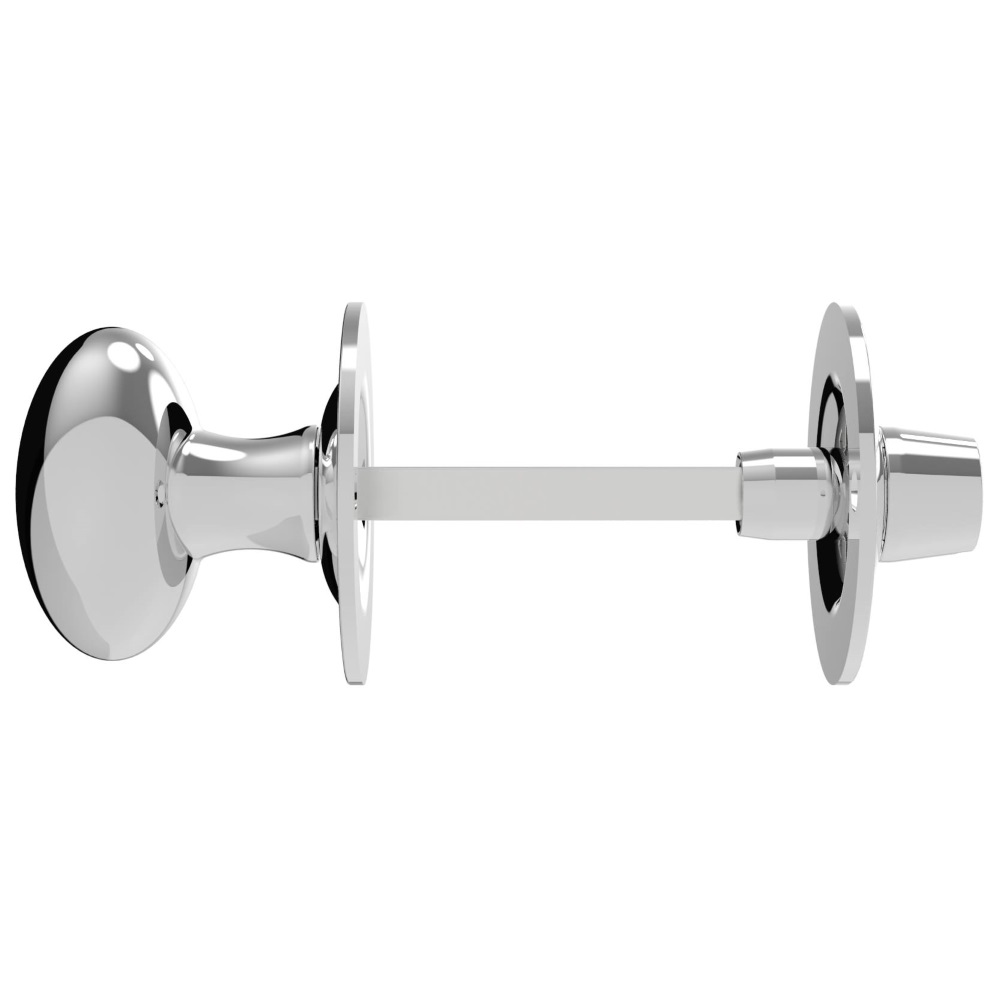 Created using Luxion Technology (luxion.com) Carlisle Brass Turn & Release to Suit Bathroom Lock / Oval Turn - Polished Chrome - Image 1