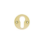 Carlisle Brass Escutcheon - Euro Profile on Face Fix Round Rose - Polished Brass