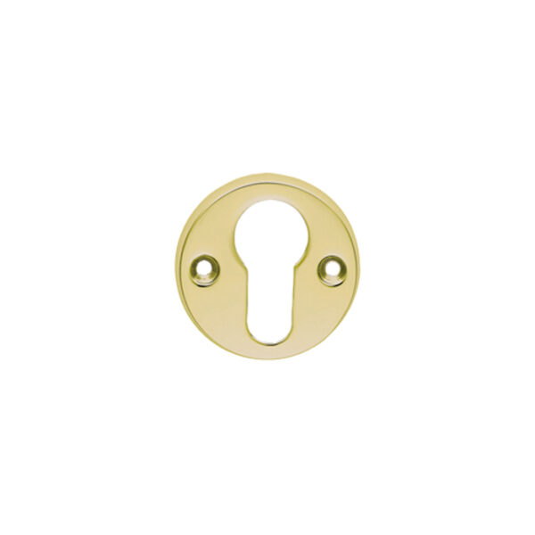 Carlisle Brass Escutcheon - Euro Profile on Face Fix Round Rose - Polished Brass