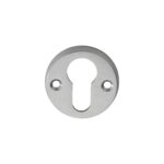 Carlisle Brass Escutcheon - Euro Profile on Face Fix Round Rose - Satin Chrome