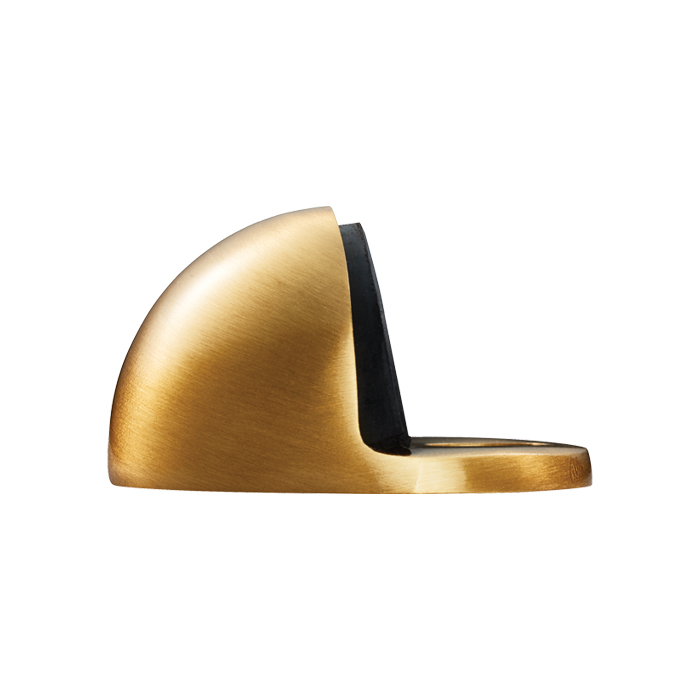 aa20sb.jpg Carlisle Brass Floor Mounted Oval Doorstop - Satin Brass - Image 1