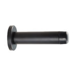 Carlisle Brass 72 x 32mm Wall Mounted Doorstop on Rose - Concealed Fix - Matt Black