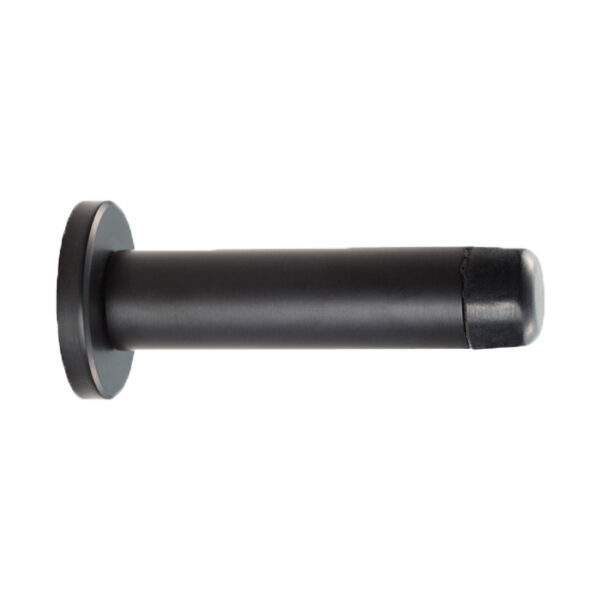 Carlisle Brass 72 x 32mm Wall Mounted Doorstop on Rose - Concealed Fix - Matt Black